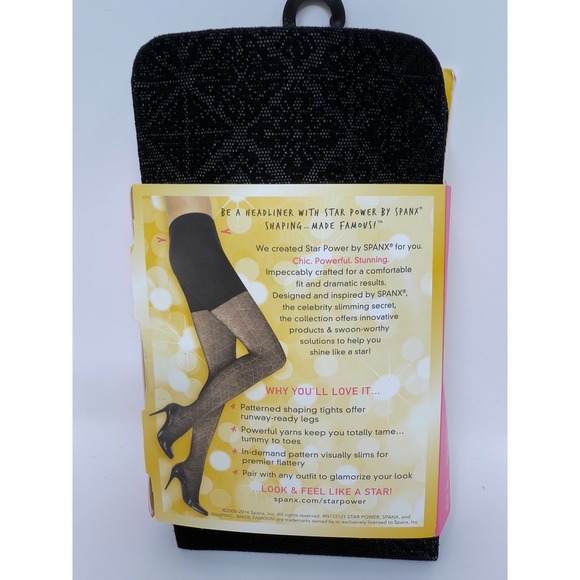 Spanx Star‎ Power Center Stage Patterned Shaping Tights Size E - Picture 2 of 2